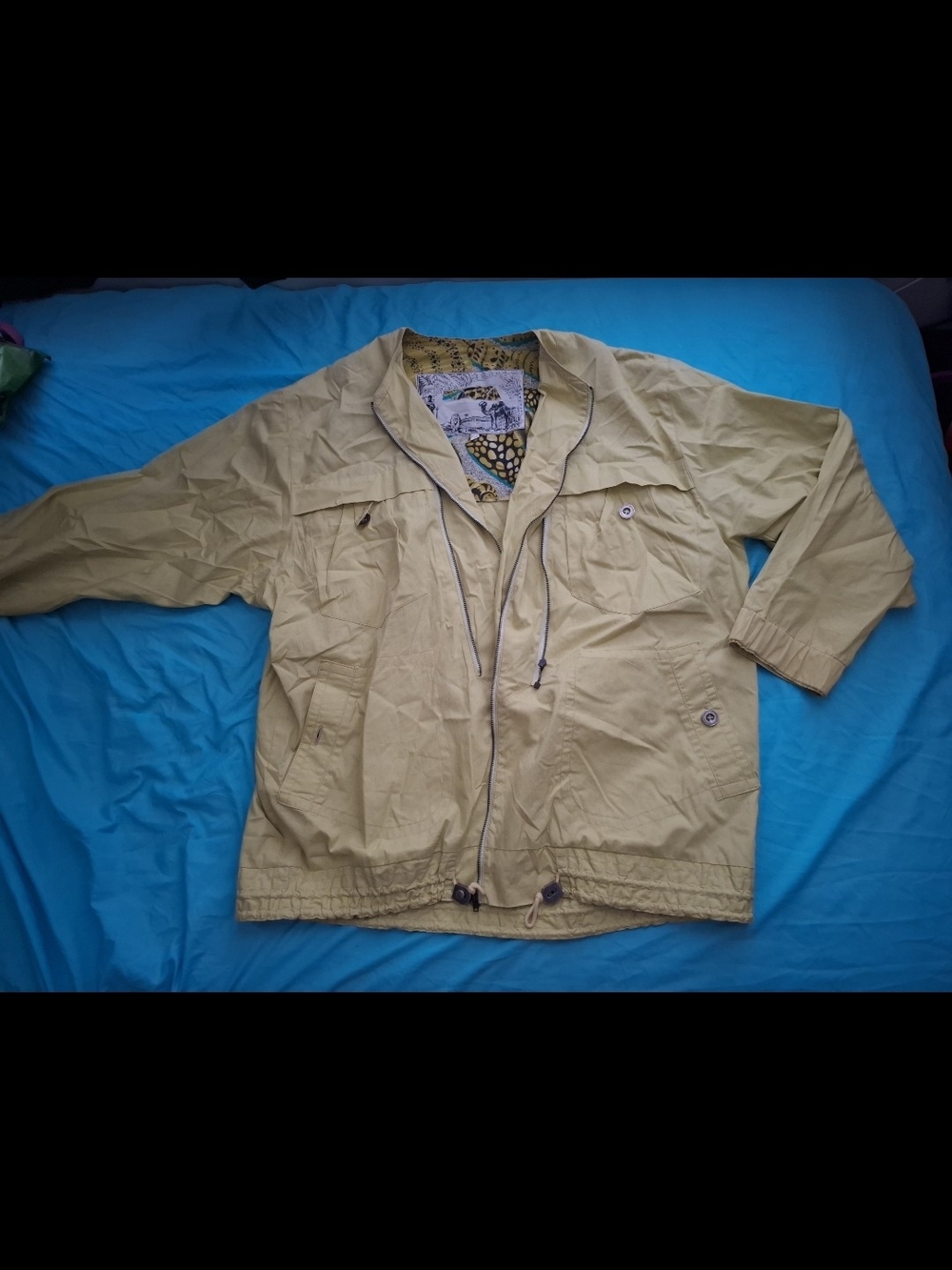 Womens Light Yellow Windbreaker Jacket